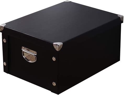 black box silver metal|black metal storage box.